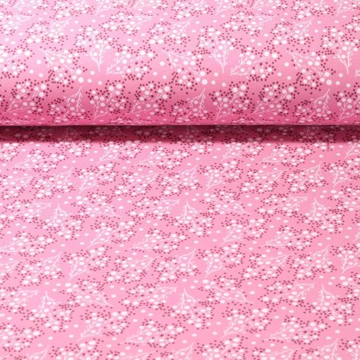 Jersey - Branches de baies Vieux rose