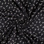 Jersey - Mini Ancres Noir Teint Fil