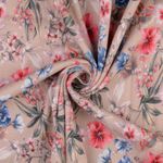 Jersey Pique - Super Stretch Blumen Beige Jersey Pique - Super Stretch Blumen Beige