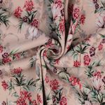 Jersey Piqué - Super Stretch Fiori di Prato Rosa Jersey Piqué - Super Stretch Fiori di Prato Rosa