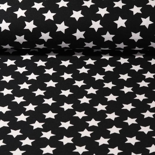Jersey - Große Sterne Schwarz