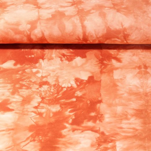 Sweat d`été - French Terry Batik Orange Bouclé