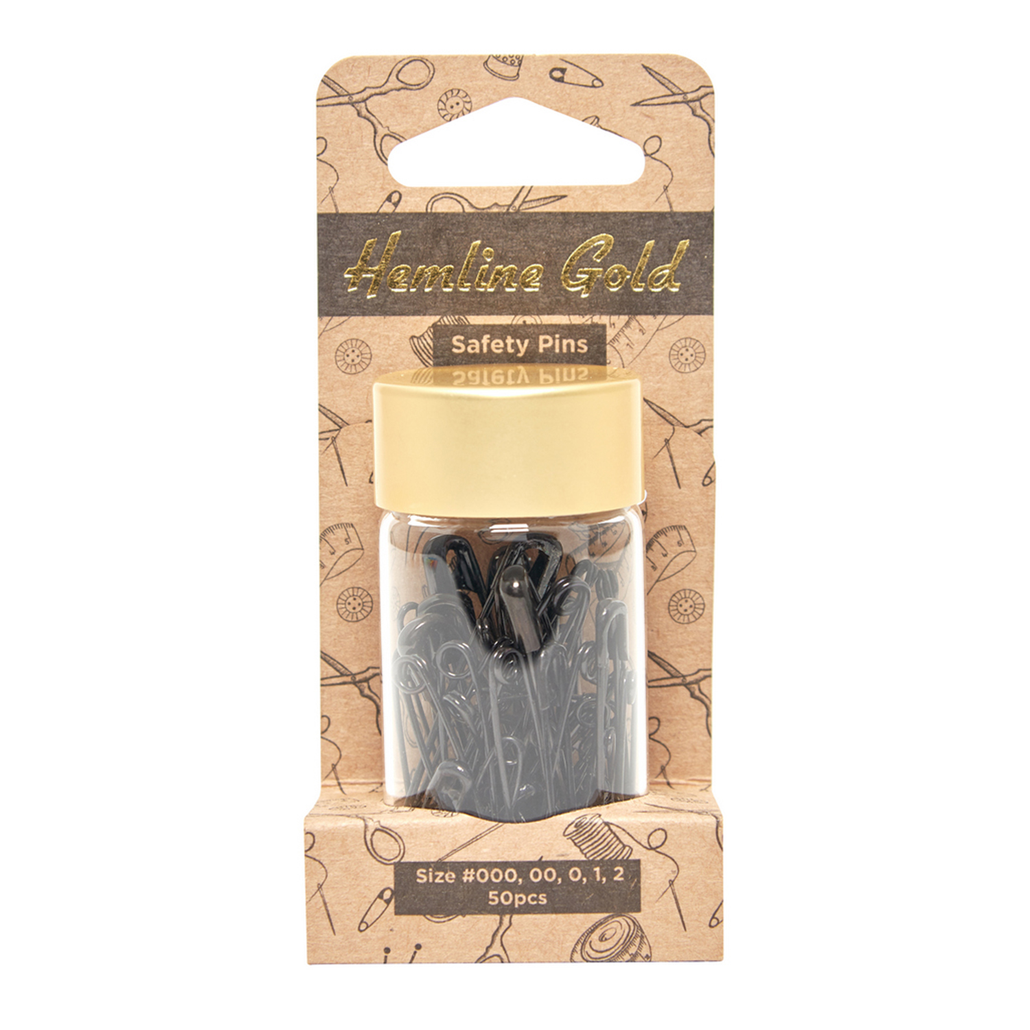 Epingles à nourrice noires - 50 pièces-1 Epingles à nourrice noires - 50 pièces-1
