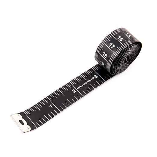 Schwarzes Maßband Schwarzes Maßband
