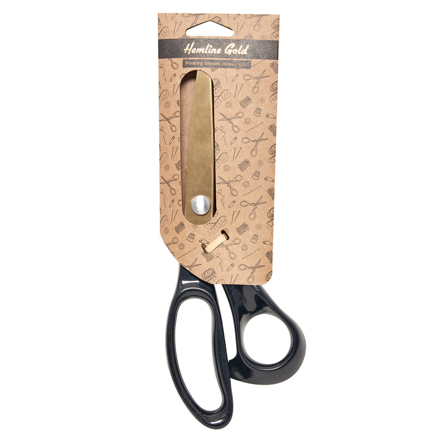 Zackenschere gold-schwarz - 23,5cm-1 Zackenschere gold-schwarz - 23,5cm-1