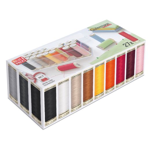 Gütermann Nähfaden-Set Allesnäher in einer transparenten Box Gütermann Nähfaden-Set Allesnäher in einer transparenten Box