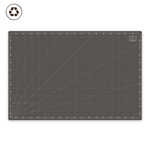 A1 Tapis de découpe en PVC recyclé - 90 x 60 cm - Noir Taupe