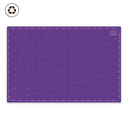 A1 Tapis de découpe en PVC recyclé - 90 x 60 cm - Lilas Gris