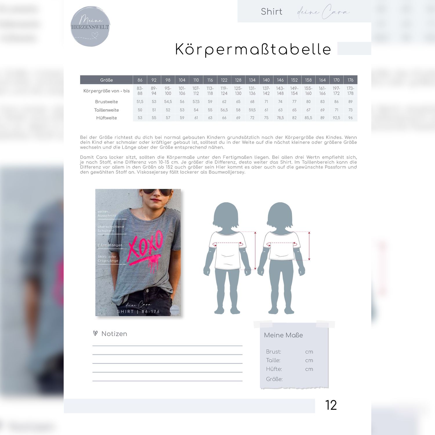 Cropshirt - Cara Kinder - Schnittmuster eBook-5 Cropshirt - Cara Kinder - Schnittmuster eBook-5
