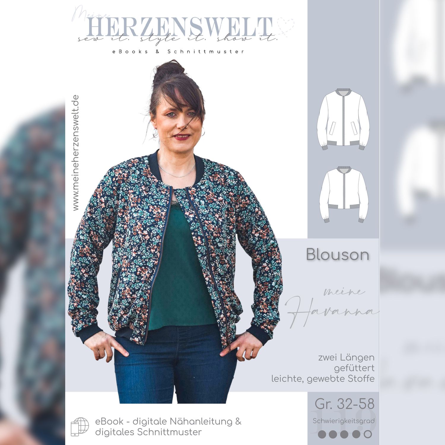 Blouson - Havanna - Schnittmuster eBook-1 Blouson - Havanna - Schnittmuster eBook-1