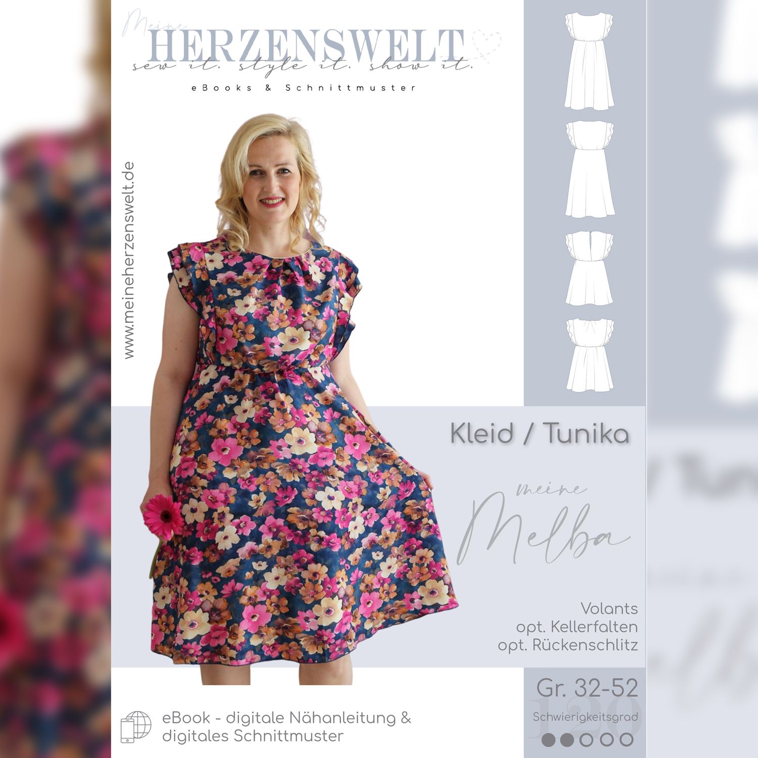 Kleid - Melba - Schnittmuster eBook-1 Kleid - Melba - Schnittmuster eBook-1