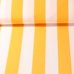 Tissu d´extérieur - Grosses rayures - Revêtement téflon Blanc jaune