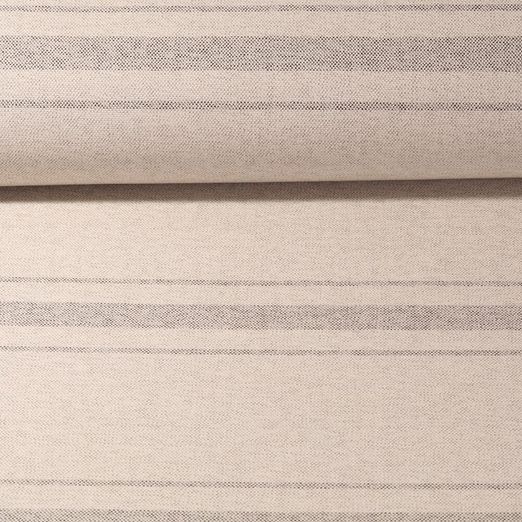 Outdoorstoff Ron - Teflonbeschichtet Jacquard Streifenmix Grau Anthrazit Melange