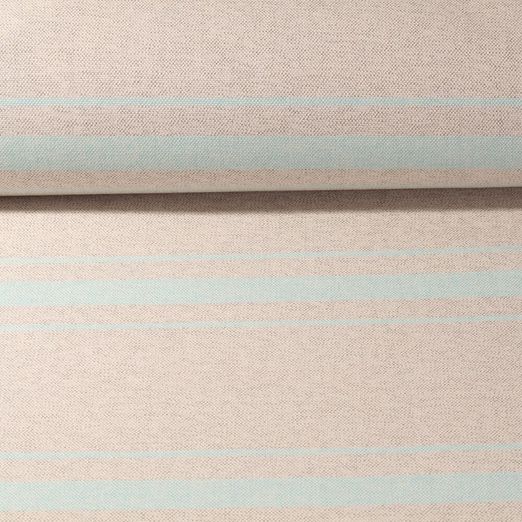 Tissu d´extérieur Ron - Revêtement téflon Jacquard Mix de Rayures Gris turquoise Melange