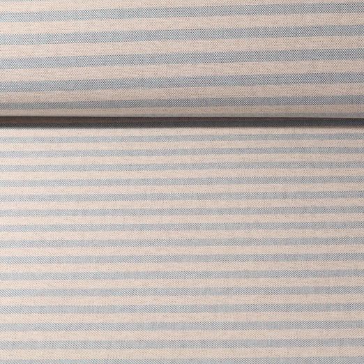 Outdoorstoff Ron - Teflonbeschichtet Jacquard Streifen 10mm Grau Blau Melange