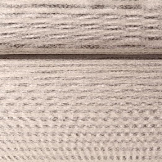 Tissu d´extérieur Ron - Revêtement téflon Jacquard Rayures 10mm Gris anthracite Melange