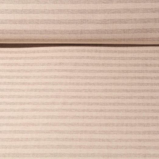 Outdoorstoff Ron - Teflonbeschichtet Jacquard Streifen 10mm Sand Braun Melange