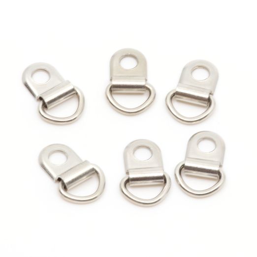 Aufhängeösen für Buchschrauben - silber - 6 Stück Aufhängeösen für Buchschrauben - silber - 6 Stück