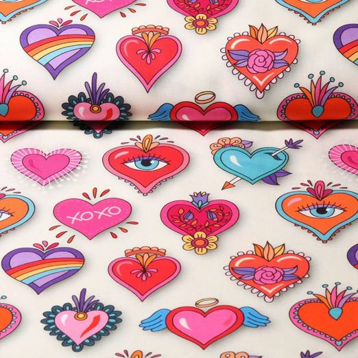 Bio Canvas - Hamburger Liebe - Love Letters Valentine Beige