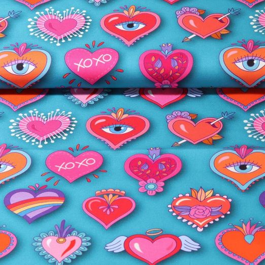 Bio Canvas - Hamburger Liebe - Love Letters Valentine Blau