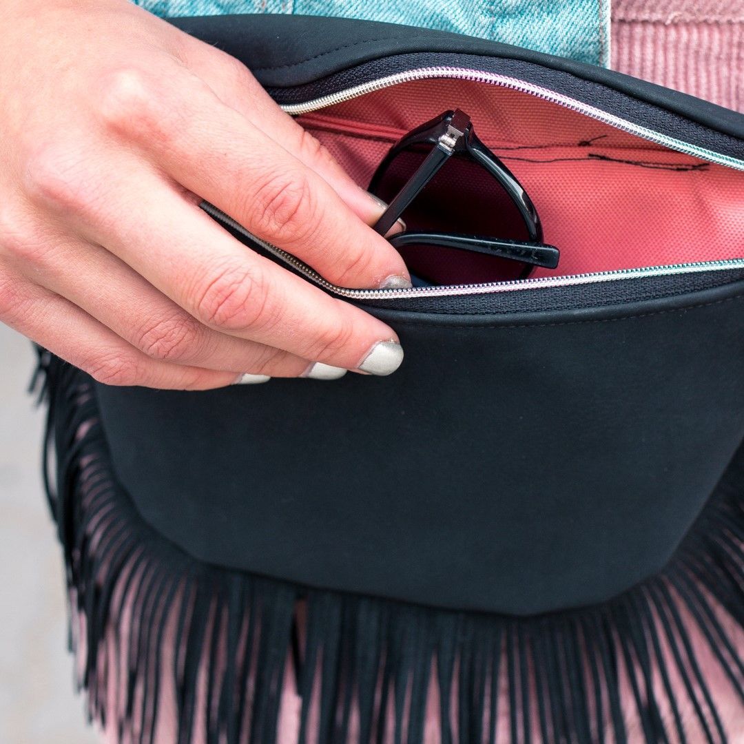 Sac banane en simili et franges avec tuto *Sac star*-2 Sac banane en simili et franges avec tuto *Sac star*-2