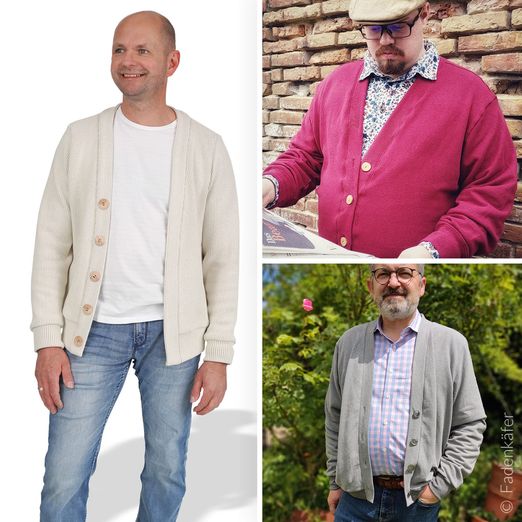 Strickjacke - Karo Herren - Schnittmuster eBook