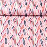 Jersey - Feuilles multicolores Rose