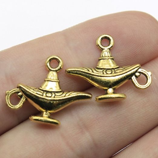 Charm - Anhänger - Wunderlampe - Gold - 1 Stück Charm - Anhänger - Wunderlampe - Gold - 1 Stück