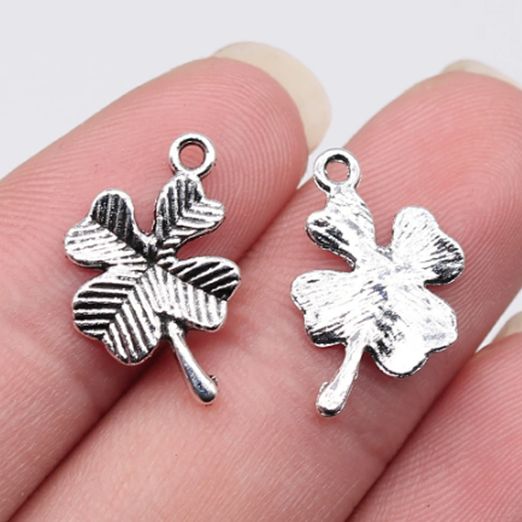 Charm - pendentif - trèfle à quatre feuilles - 1 pièce Charm - pendentif - trèfle à quatre feuilles - 1 pièce