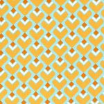 Canvas - Motif rétro turquoise