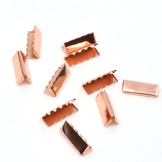 Embouts pour sangles cuivrés 25mm - 10 pièces Embouts pour sangles cuivrés 25mm - 10 pièces