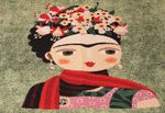 Gobelin Panel - Blumenmädchen Grün Melange