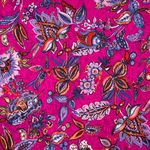 Viskosejersey – Blomster og Blade Fuchsia Viskosejersey – Blomster og Blade Fuchsia