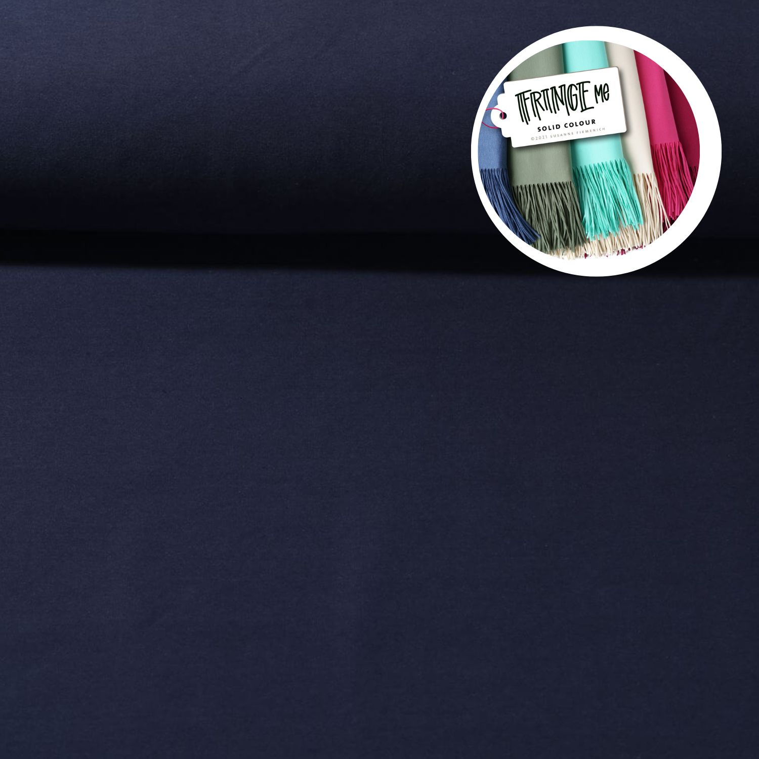 Albstoffe - Hamburger Liebe Fringe Me Cotton Navy-0 Albstoffe - Hamburger Liebe Fringe Me Cotton Navy-0