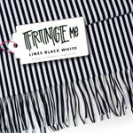 Albstoffe - Hamburger Liebe Fringe Me Cotton Lines Blanc Noir