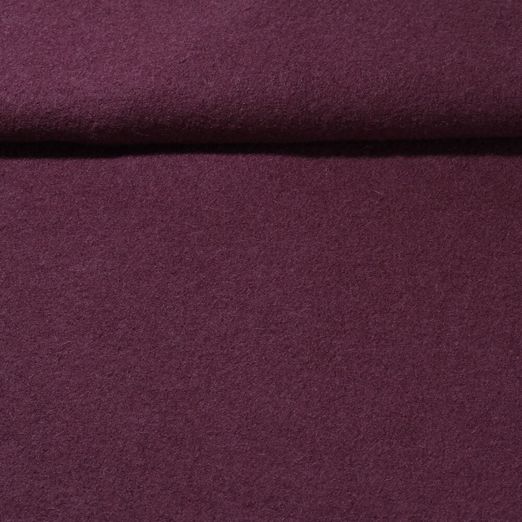 Laine bouillie/Loden Waltraud - Rouge Mûre Uni