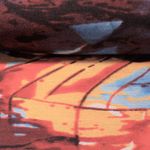 Tissu pour manteau - Mix de motifs abstraits Orange