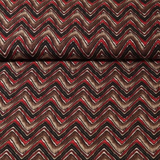 Viskose - Twill Zickzack Braun