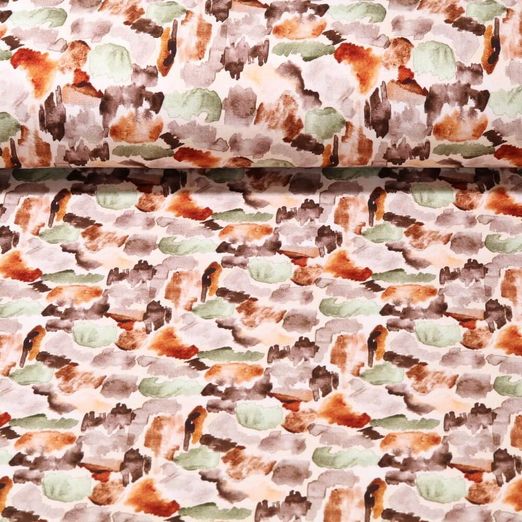 Sommersweat - French Terry Digitaldruck Camouflage Ecru Schlingenstruktur