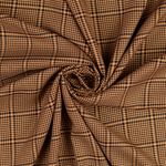 Viscose Popeline - Blouseruit Zwart Bruin Viscose Popeline - Blouseruit Zwart Bruin