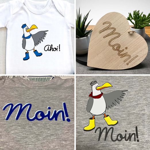 Plotterdatei - Fiete die Möwe - eBook