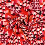 Viskose - Geometrische Körper Rot Viskose - Geometrische Körper Rot