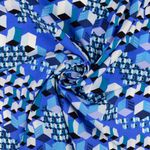 Viskose - Geometrische Körper Blau Viskose - Geometrische Körper Blau