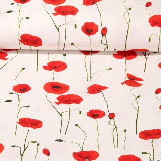 Canevas - Coquelicots Blanc