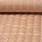 Tissu matelassé pour veste Brillant Rayures 50mm Double face Beige Ouaté