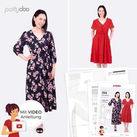 Wickelkleid - Ida - Papier-Schnittmuster