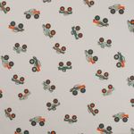 Katoen Poplin - Monstertruck Wit Katoen Poplin - Monstertruck Wit