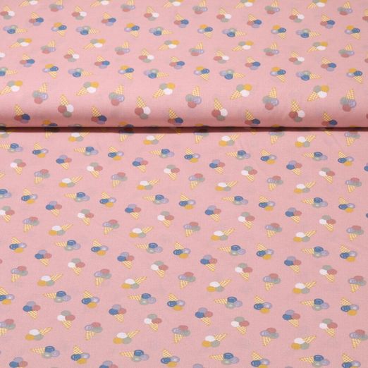 Popeline de coton - Glaces Vieux rose