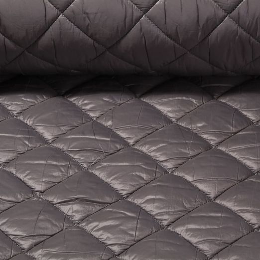 Tissu matelassé pour veste - Losanges Gris 65mm Ouaté