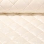 Tissu matelassé pour veste - losanges Ecru 65mm Impression sur film